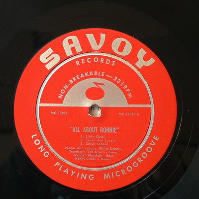 Ronnie Ball : All About Ronnie (LP, Album, Mono)