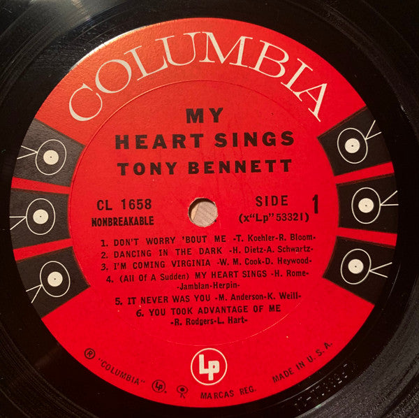 Tony Bennett : My Heart Sings (LP, Album, Mono)