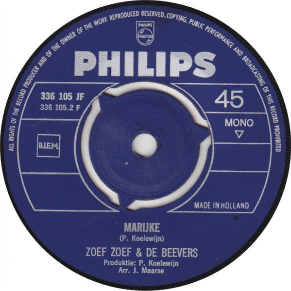 Zoef Zoef En De Beevers : Loekie Loekie (7", Mono)