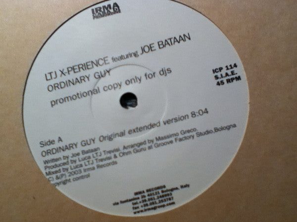 LTJ X-Perience featuring Joe Bataan : Ordinary Guy (12", Promo)