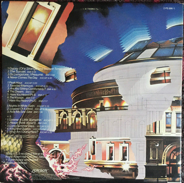 The Moody Blues : Caught Live +5 (2xLP, Album, TH )