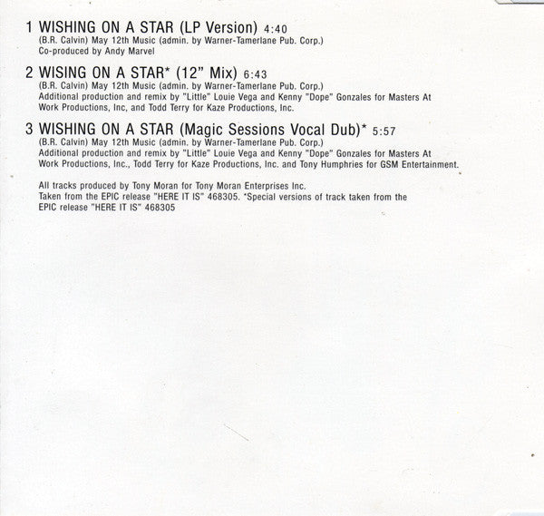 The Cover Girls : Wishing On A Star (CD, Maxi)