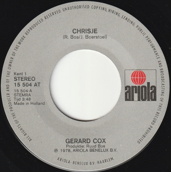 Gerard Cox : Chrisje (7", Single)