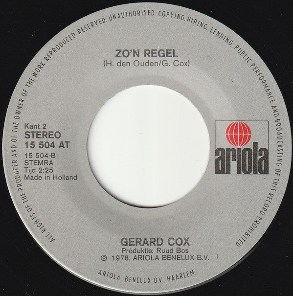 Gerard Cox : Chrisje (7", Single)