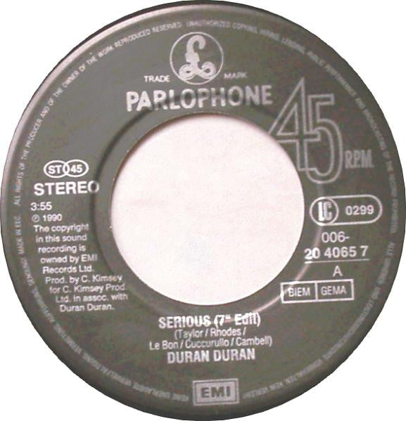 Duran Duran : Serious (7", Single)