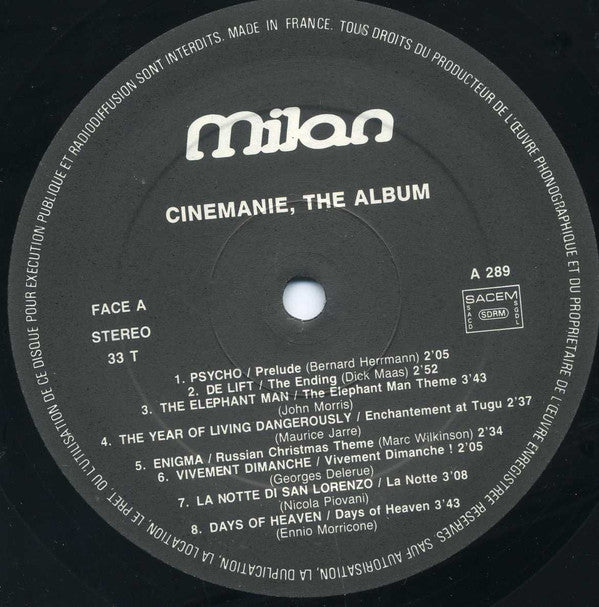 Various : Cinemanie, The Album (LP, Album, Comp)