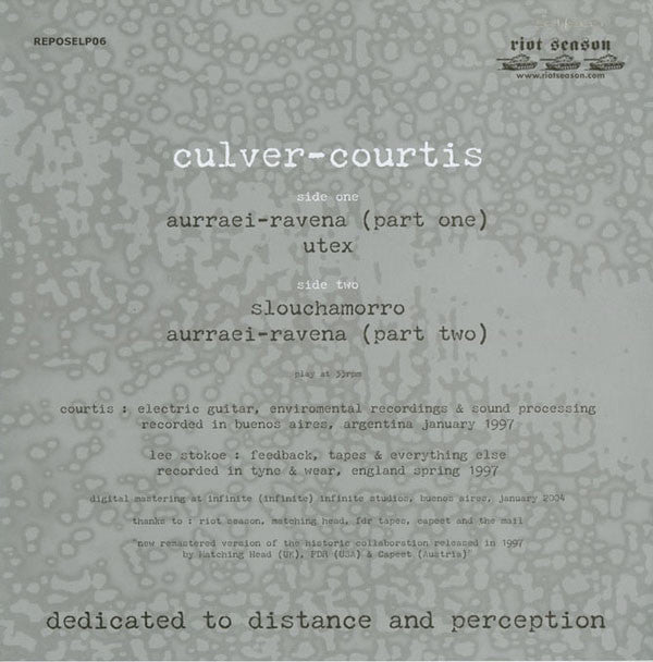Culver-Courtis : Culver-Courtis (LP, Ltd, Num, RE, RM, Sem)