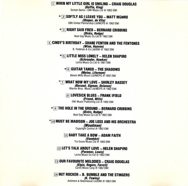 Various : Hits Of 1962 (CD, Comp)