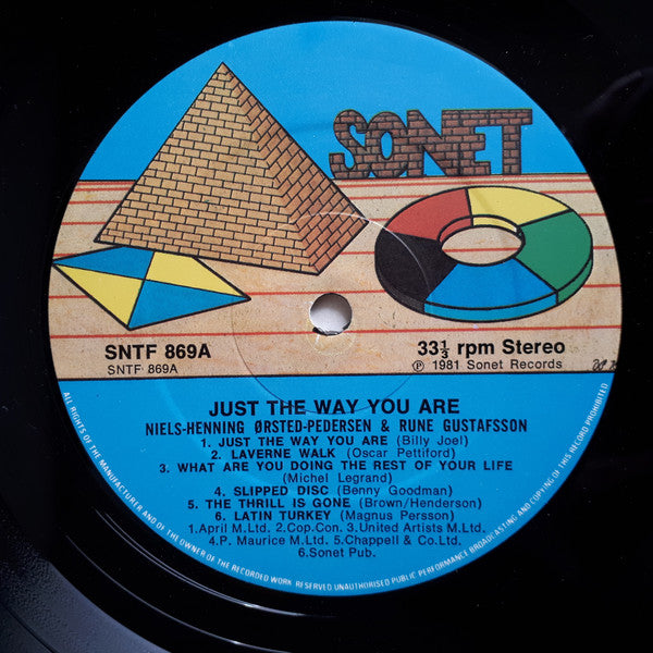 Niels-Henning Ørsted Pedersen & Rune Gustafsson : Just The Way You Are (LP, Album)