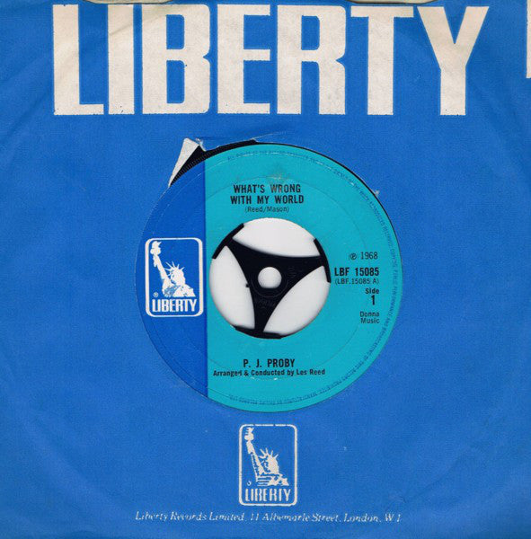 P.J. Proby : What's Wrong With My World (7", Single)