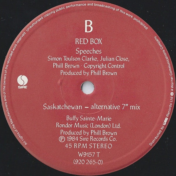 Red Box : Saskatchewan (Crew's Testing Mix) (12")