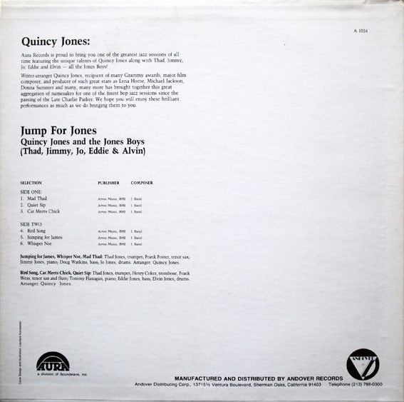 Quincy Jones And The Jones Boys : Jump For Jones (LP)