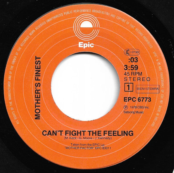 Mother's Finest : Can't Fight The Feeling (7")