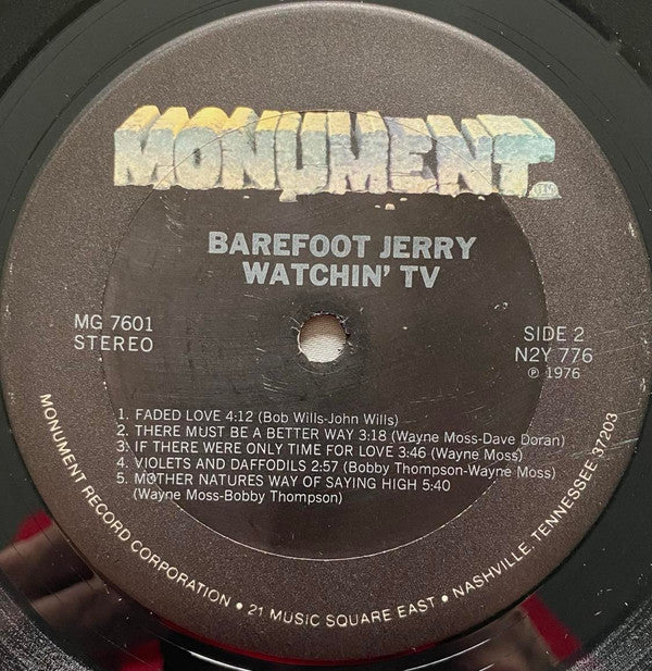 Barefoot Jerry : Watchin' TV (LP, Album, RE, Ter)