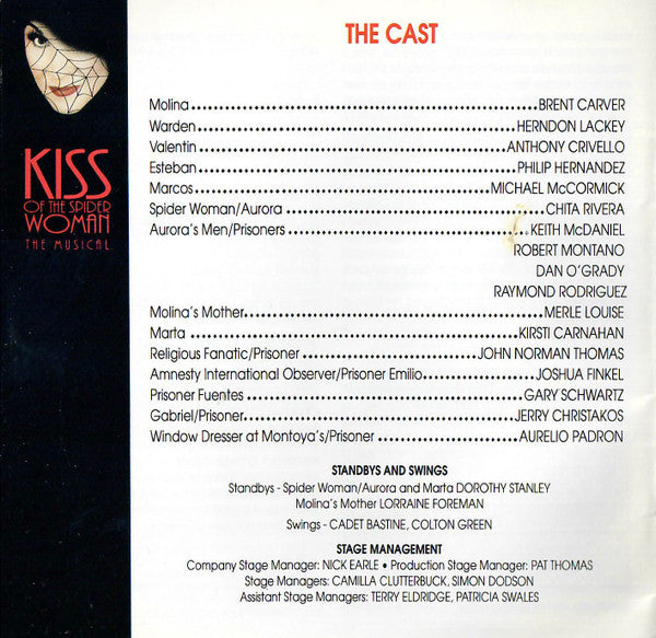 John Kander, Fred Ebb, Chita Rivera, Brent Carver, Anthony Crivello : Kiss Of The Spider Woman (CD, Album)