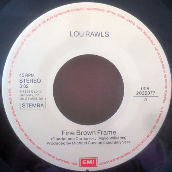 Lou Rawls & Dianne Reeves : Fine Brown Frame (7", Single)