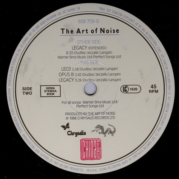 The Art Of Noise : Legacy (12", Maxi)