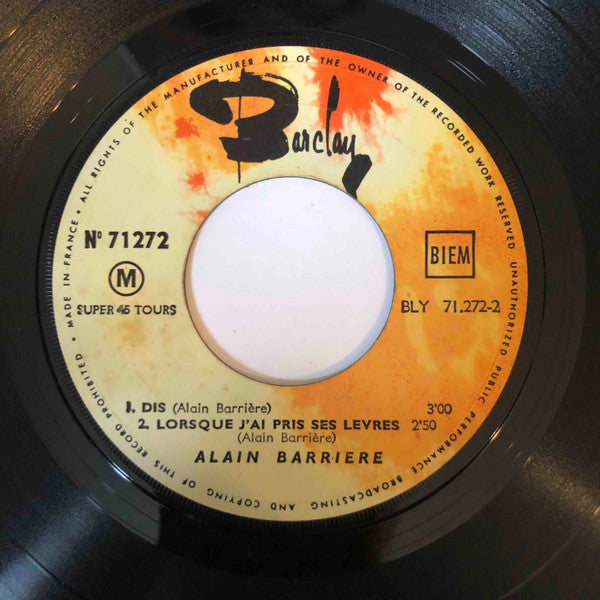 Alain Barrière : V (7", EP)