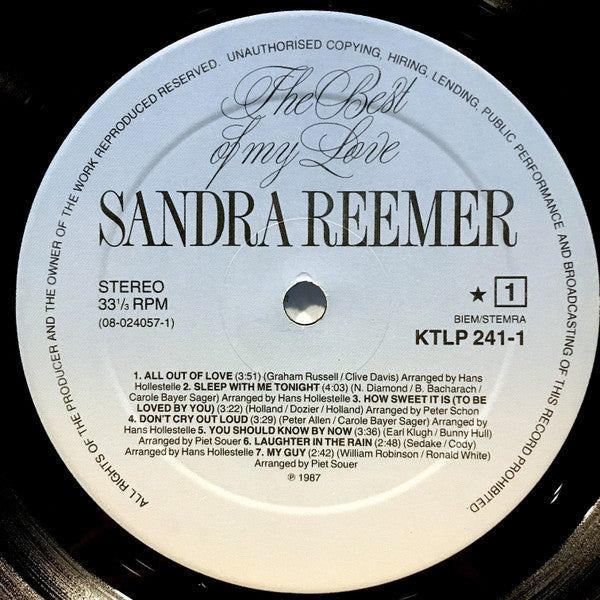Sandra Reemer : The Best Of My Love (LP, Album, Gat)