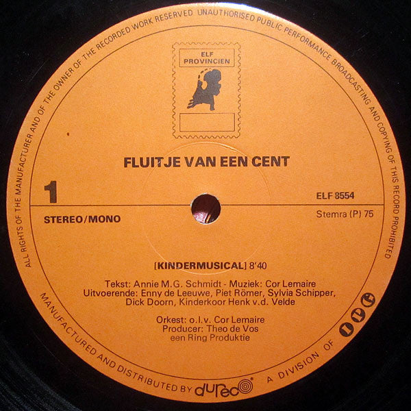 Annie M.G. Schmidt : Kindermusicals: Jip En Janneke / Fluitje Van 'n Cent (LP, Album, Gat)