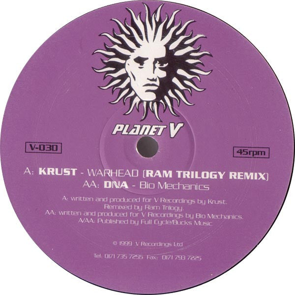 Krust / Bio Mechanics : Warhead (Ram Trilogy Remix) / DNA (12", Ltd, Promo)