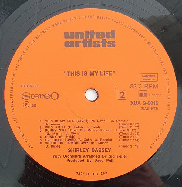 Shirley Bassey : This Is My Life (LP)