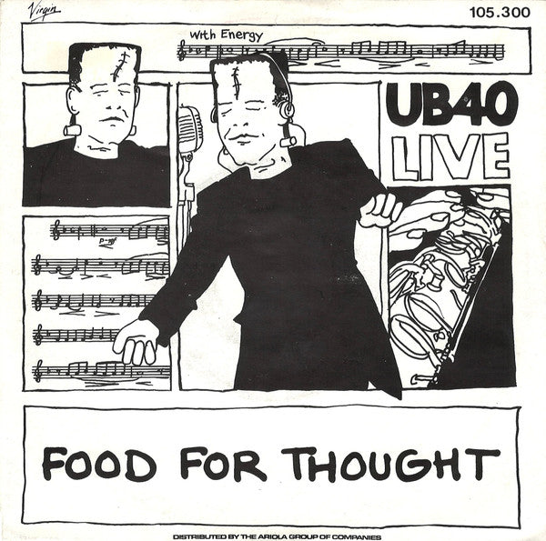 UB40 : Food For Thought (Live) (7", Single)