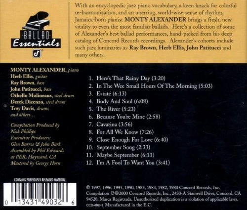Monty Alexander : Ballad Essentials (CD, Comp)