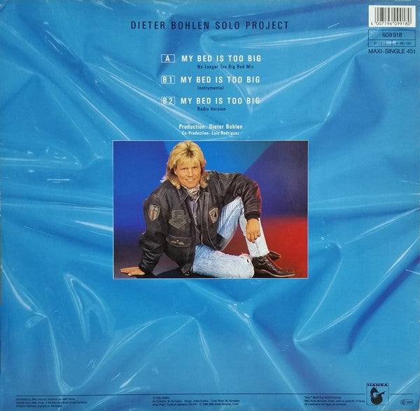 Blue System : My Bed Is Too Big (12", Maxi)