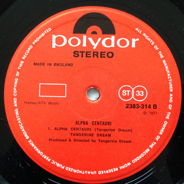 Tangerine Dream : Alpha Centauri (LP, Album)