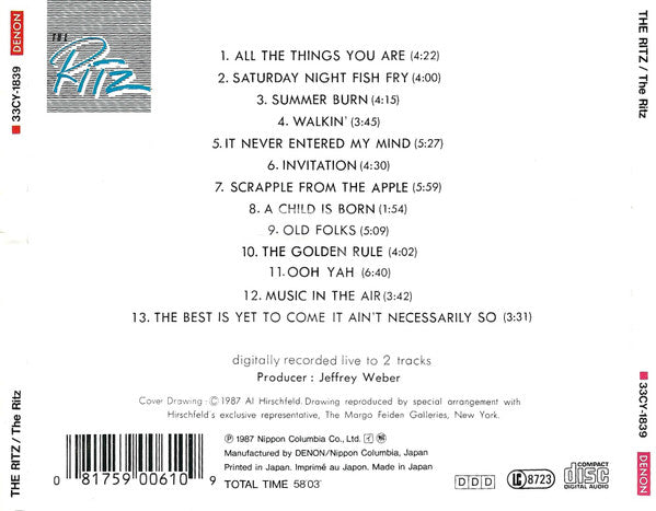 The Ritz (2) : The Ritz (CD, Album)