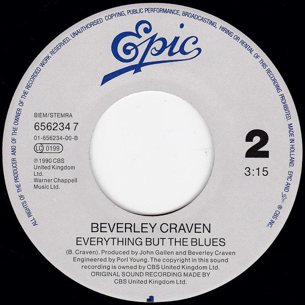 Beverley Craven : Woman To Woman (7", Single)