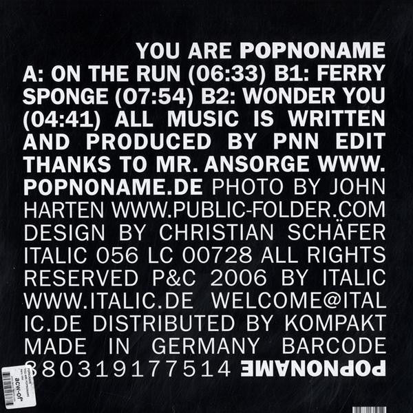 Popnoname : You Are Popnoname (12")
