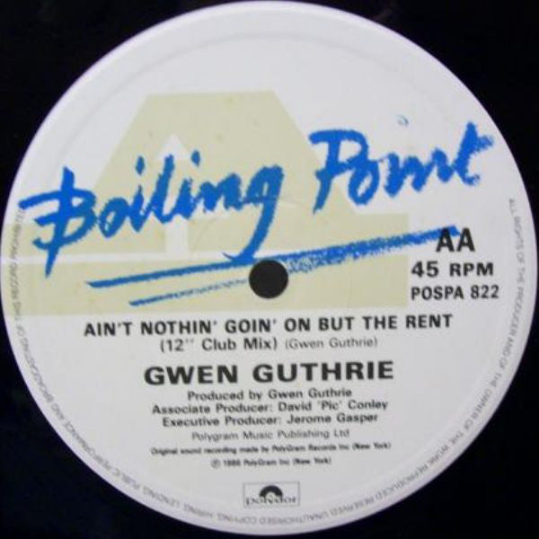 Gwen Guthrie : (They Long To Be) Close To You / Ain't  Nothin' Goin' On But The Rent / You Touched My Life (12", Ltd)