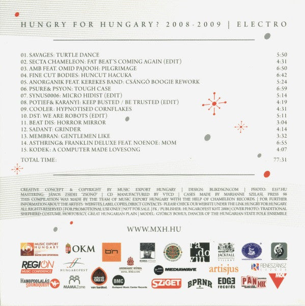 Various : Hungry For Hungary? 2008 - 2009 | Electro (CD, Comp, Promo, Car)