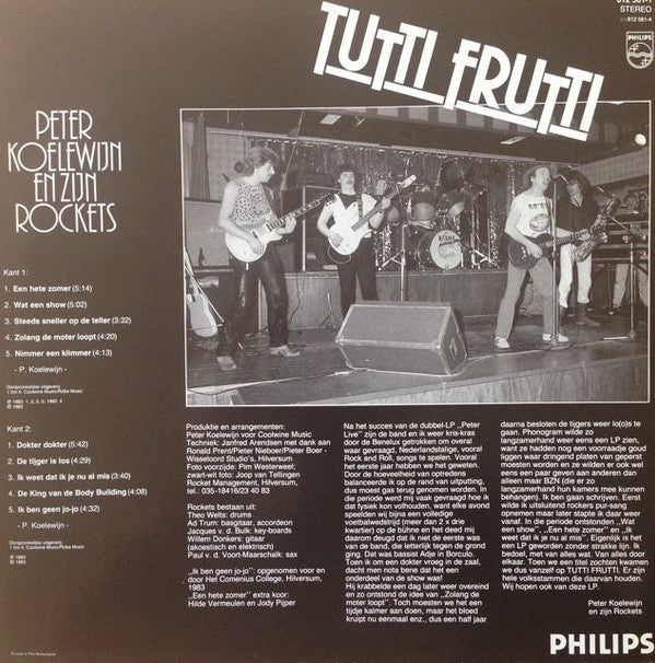 Peter Koelewijn En Zijn Rockets* : Tutti Frutti (LP, Album)