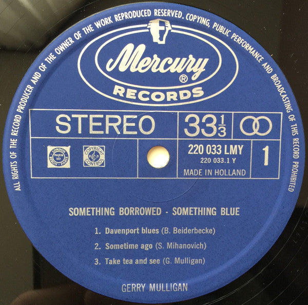 Gerry Mulligan : Something Borrowed - Something Blue (LP, Album, RE)