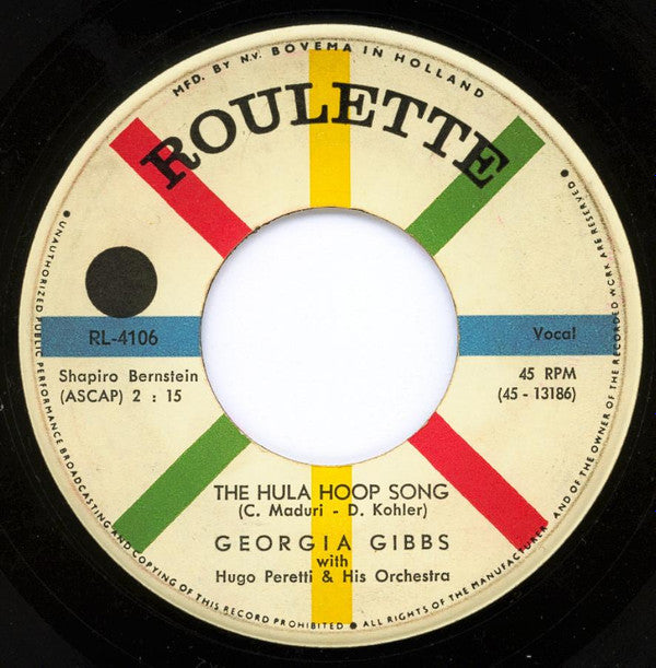 Georgia Gibbs : The Hula Hoop Song / Keep In Touch (7", Single, Mono)