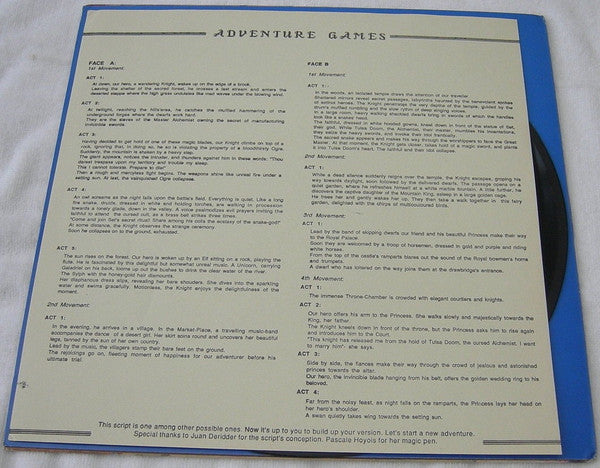 Zardoz : Adventure Games (LP, Album, Ltd, 299)