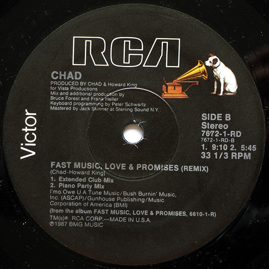 Chad : Fast Music, Love & Promises (Remix) (12")