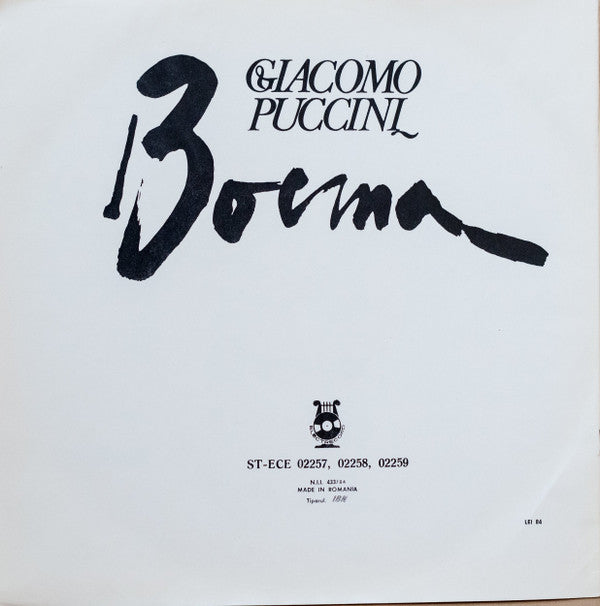 Giacomo Puccini : Boema (Operă În 4 Acte) (Box, Album + 3xLP)