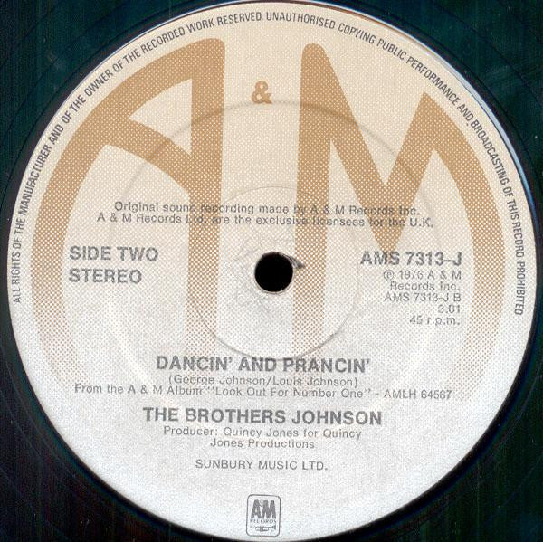 The Brothers Johnson* : Right On Time / Dancin' & Prancin' (12", Single, Ltd)