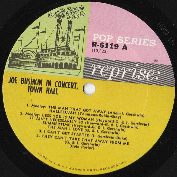 Joe Bushkin : In Concert, Town Hall (LP, Album, Mono)