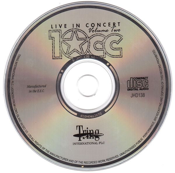10cc : Live In Concert - Volume Two (CD, Album)
