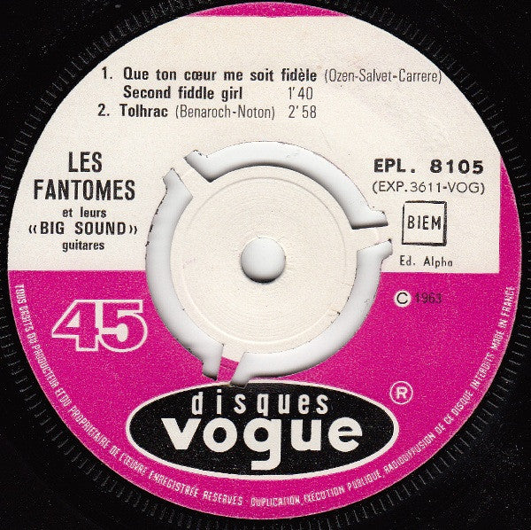 Les Fantômes : Hully Bach (7", EP)