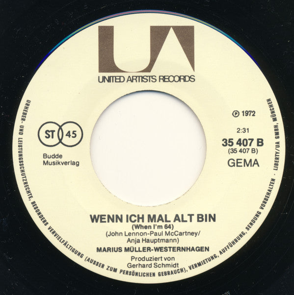 Marius Müller-Westernhagen : Gebt Bayern Zurück An Die Bayern (Give Ireland Back To The Irish) (7", Single)