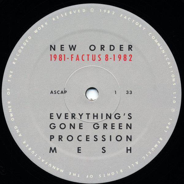 New Order : 1981-1982 (12", Comp, RP)