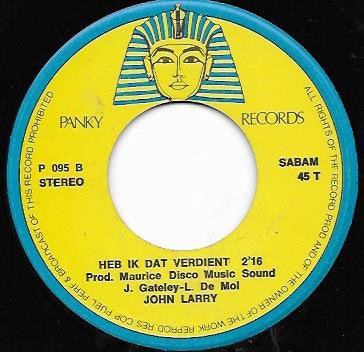 John Larry : Diep In Mijn Hart (7", Single)