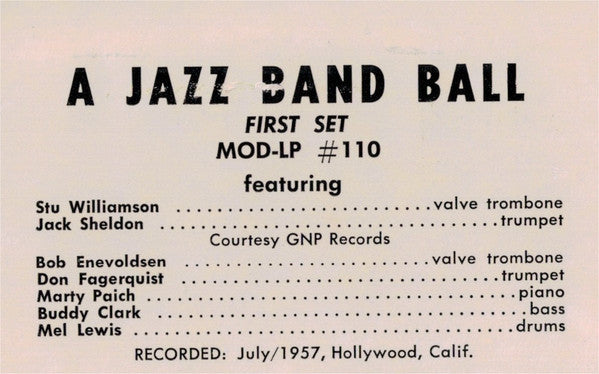 Stu Williamson : A Jazz Band Ball (First Set) (LP, Mono, RE)