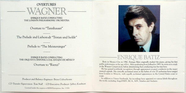 Richard Wagner - Enrique Batiz, London Philharmonic Orchestra, Orquesta Sinfonica Del Estado De Mexico : Overtures (CD, Comp)